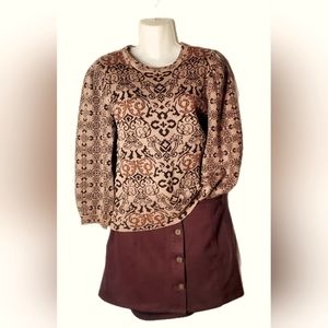 ALICE BLUE Long Sleeve Print Sweater Size Small